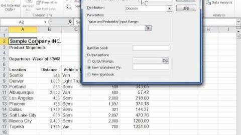 Excel 2010 Perform a Statistical Analysis