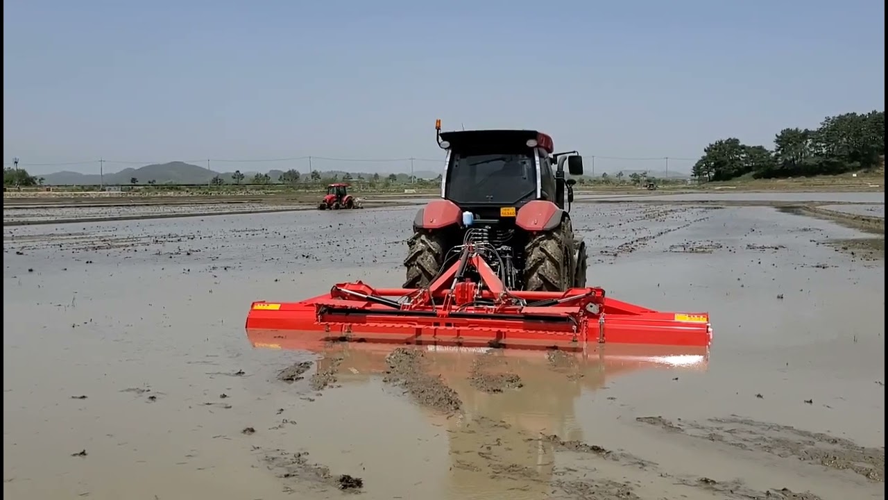 얀마5113+웅진3단폴더 첫 로타리작업  +동양553