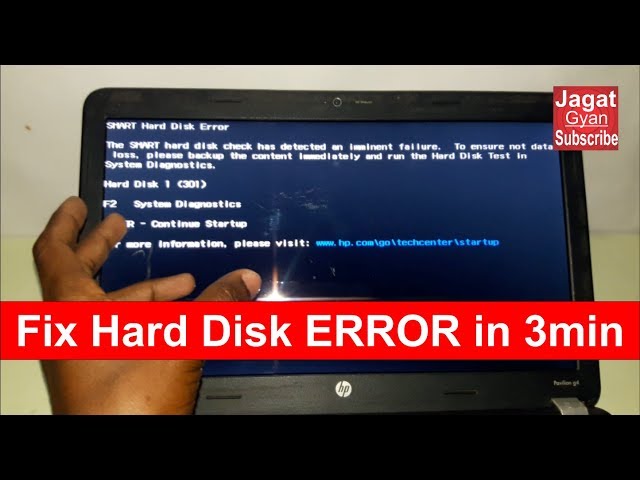 The SMART Hard disk check has detected an imminent failure. To ensure not  data loss, please backup
