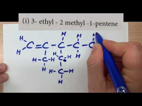 Draw 3-ethyl-2-methyl-1-pentene