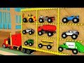 الحفار, الجرار, سيارة الإطفاء, شاحنات القمامة و سيارات الشرطة ومجمو Excavator Toys Car #224