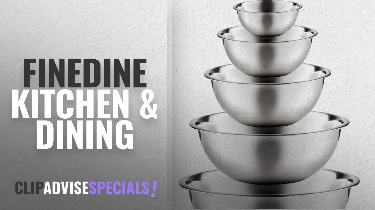 10 Best Selling FINEDINE Kitchen & Dining [2018 ]: Stainless Steel Mixing Bowls by Finedine (Set of