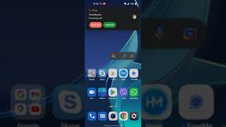 OnePlus OxygenOS 12.1 Line Busy & Incoming Call Screen. Dark Mode, Google Dialer App screenshot 3