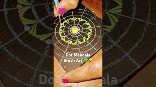 Complete Mandala Brush Art #dotmandala #satisfying #art #brushstrokes #mandalapainting #shorts 15