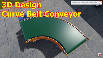 Conveyor Belt / Curve Belt Conveyor design with Sketchup and Lumion Rendering