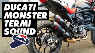 2023 Ducati Monster SP Termignoni Exhaust Sound! (Static, Fly-by & Onboard)