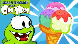 Om Nom Learning Sizes  Colourful Ice Cream Shapes  Cartoons For Kids  Learn English With Om Nom