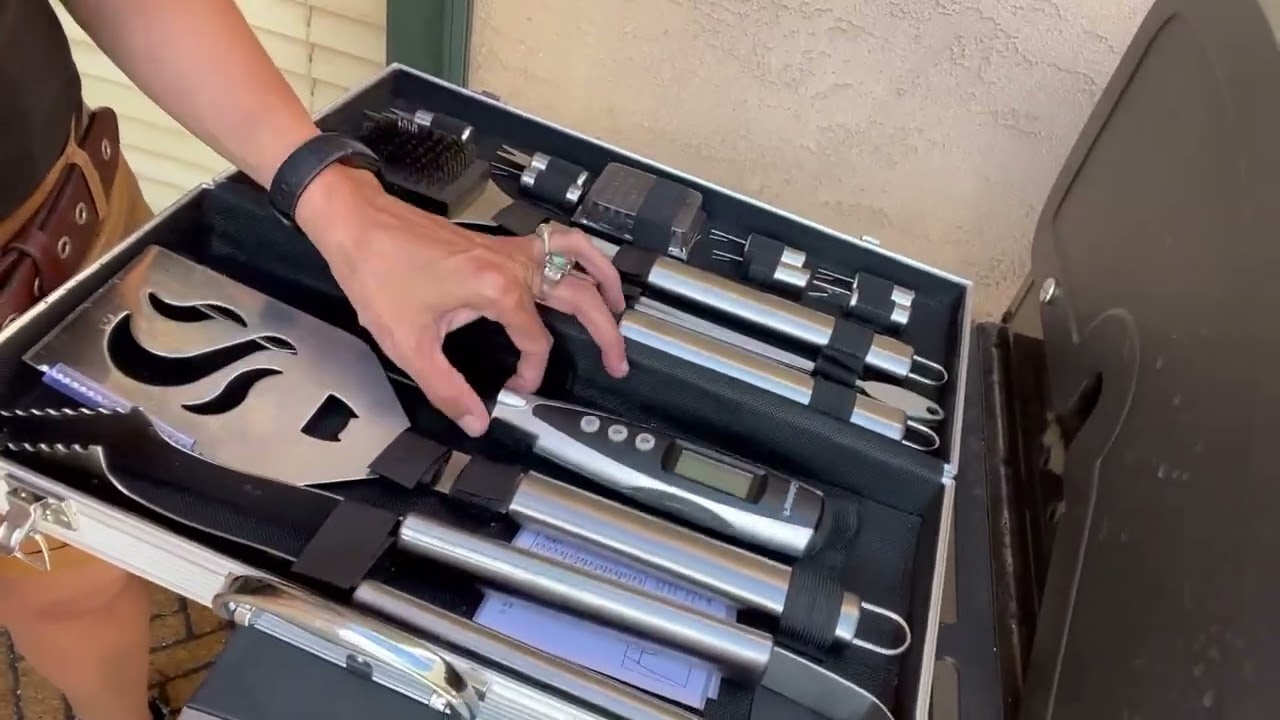 Cuisinart Deluxe Grill Set, 20 Piece, Stainless Steel Review - YouTube