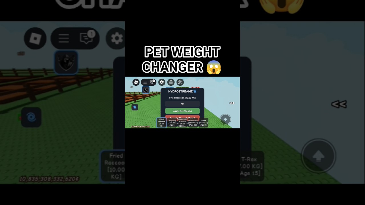 Pet Weight Changer Script 