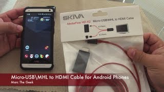 In this video i connect the htc one to a lcd using micro usb\mhl hdmi
cable branded skiva mediaflow hd-x2. was purchased for $12.99 at
amaz...