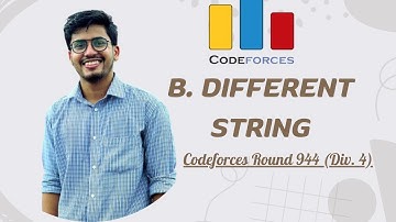 B. Different String Codeforces Round 944 (Div. 4) Bangla