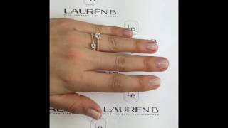 Round Diamond 2-Stone Double Band Ring