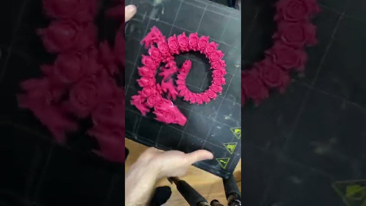3D printed rose dragon asmr