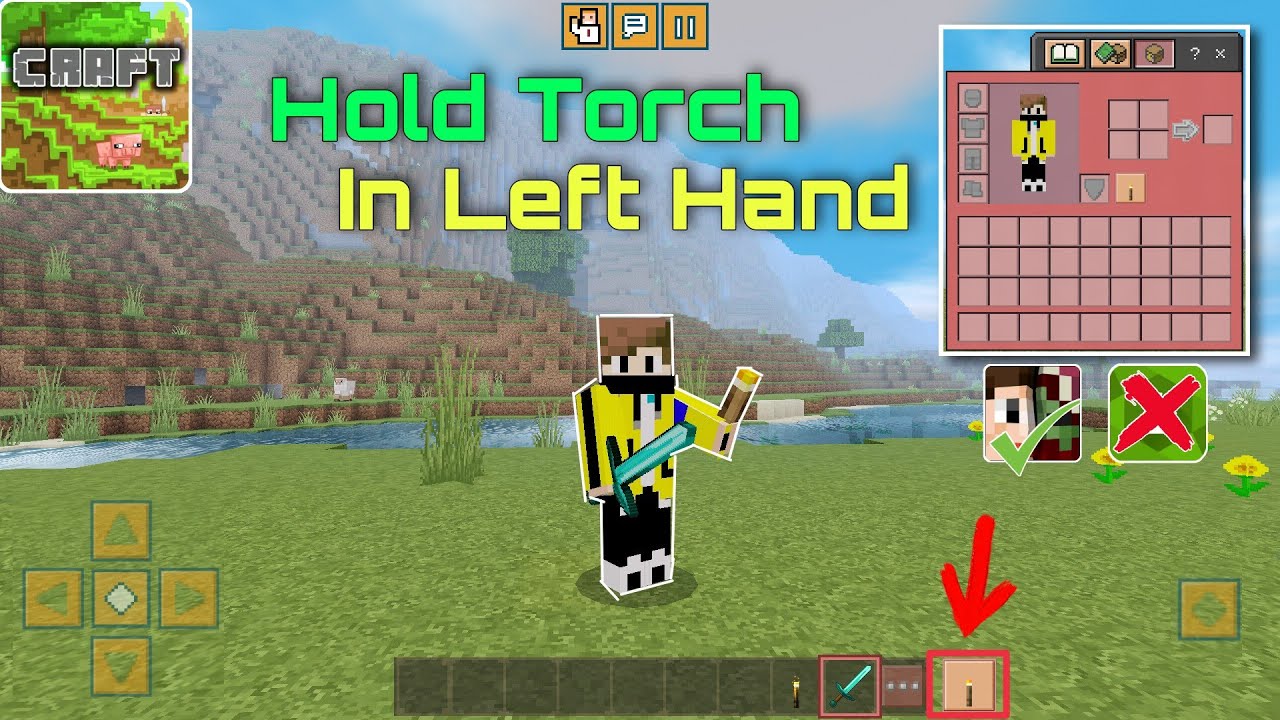 How To Hold Torch In Left Hand In Crafting And Building 2 100