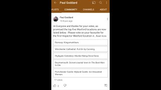 Wexford Film Locations Poll and YouTube troubles