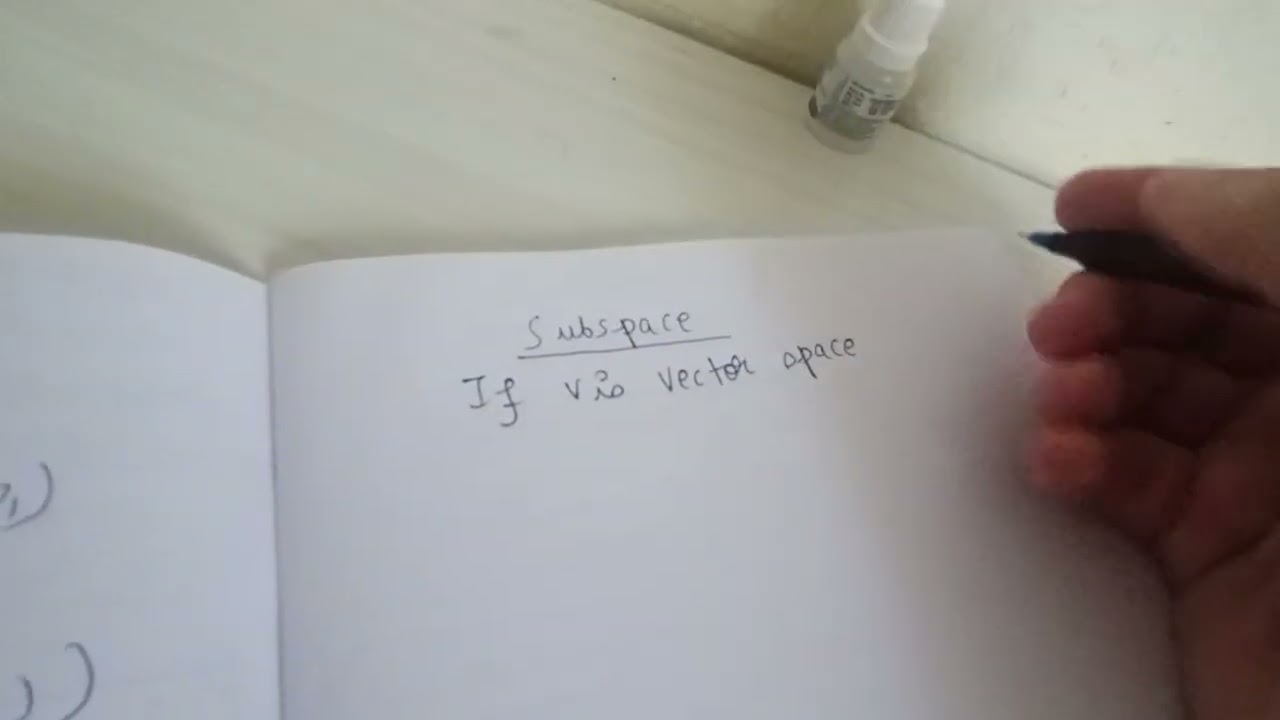 Subspace and some theorems 