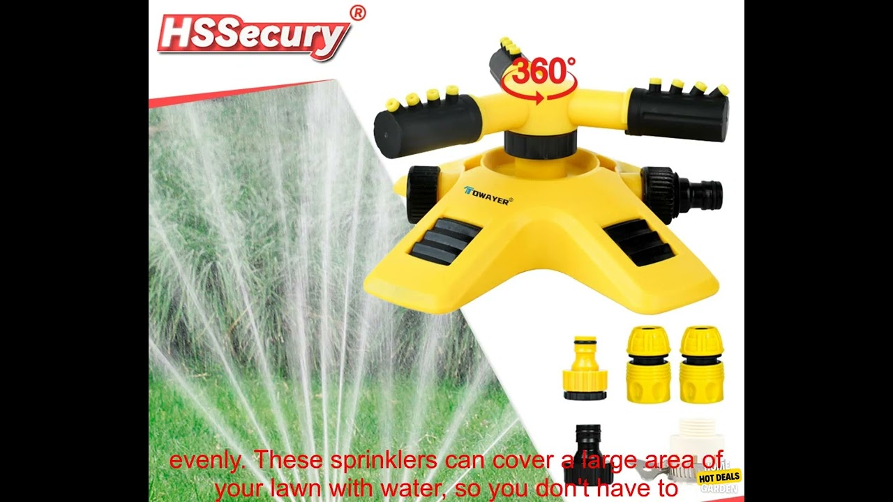 1005005835825396 360 Degree Automatic Rotating Garden Lawn Sprinkler Yard Garden Large
