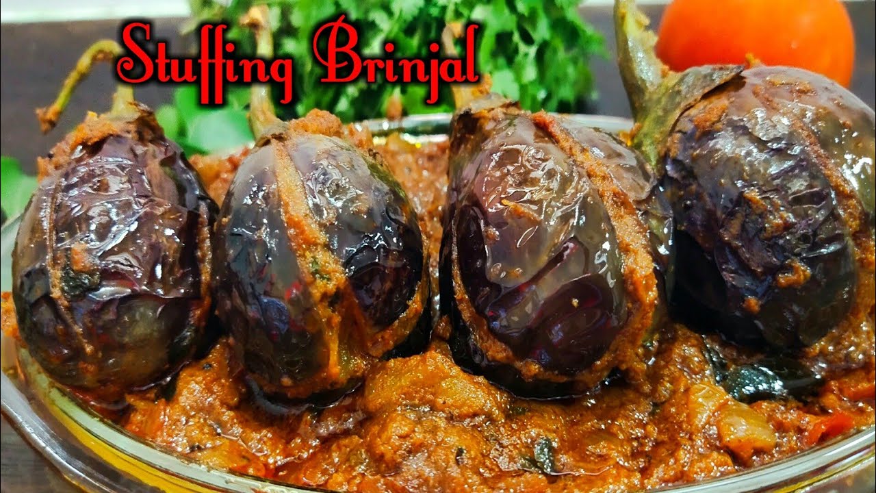 Stuffing Brinjal in kannada ಸ್ಟಫಿಂಗ್ ಬರಿಂಜಲ್ Stuffing Brinjal