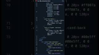 Card Flip Animation code using html css javascript |#cardflipanimation #htmlcssjavascript#ytshorts
