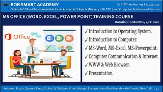 Basic Computer and MS Office Training Course - Part 1