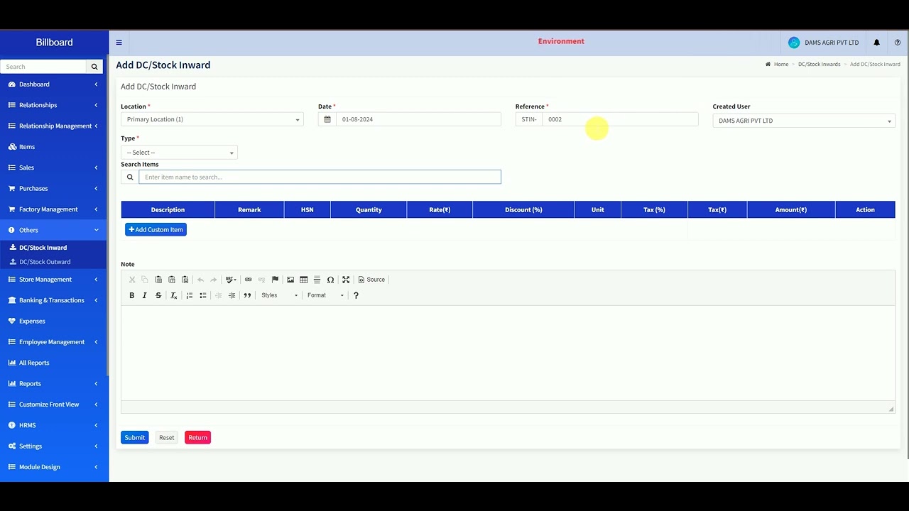 Stock Inward & Outward for Production Management - YouTube