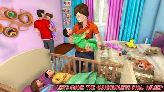 Virtual Mother Baby Quadruplets Family Simulator Android Gameplay HD screenshot 5