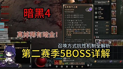 【琉璃】第二賽季五BOSS詳解：召喚方式抗性機制全解析，都瑞爾真能掉稀有暗金！ - 天天要聞