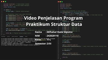 Ujian Tengah Semester | Praktikum Struktur Data | Miftahul Huda Saputra