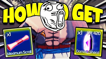 Jujutsu Infinite BEST WAY To FARM MAXIMUM SCROLLS & DOMAIN SHARDS  ROBLOX!