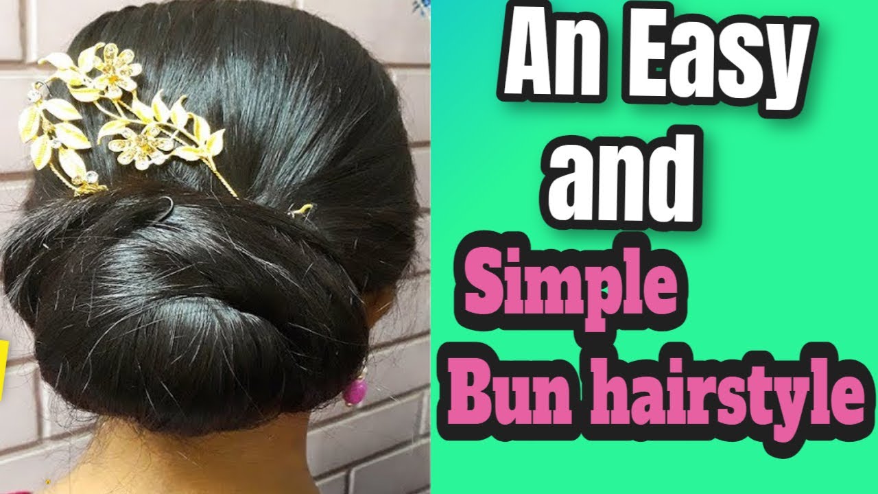 An Easy And Simple Bun Hairstyle For Wedding And Party YouTube an-easy-and-simple-bun-hairstyle-for-wedding-and-party-youtube