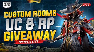 🔴PUBG MOBILE LIVE CUSTOM ROOM & UC GIVEAWAYS | TOURNMENT REGISTRATION HAS BEEN STARTED | NIKKA OP