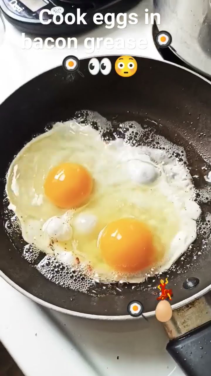 cook Eggs In Bacon Grease YouTube cook Eggs In Bacon Grease YouTube