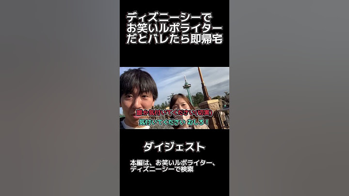 ディズニーシーでお笑いルポライターだとバレたら即帰宅　＃ショート