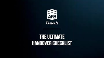 The Ultimate Handover Checklist Trailer