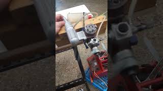 IRVINE 46 ABC rc glow engine test run.