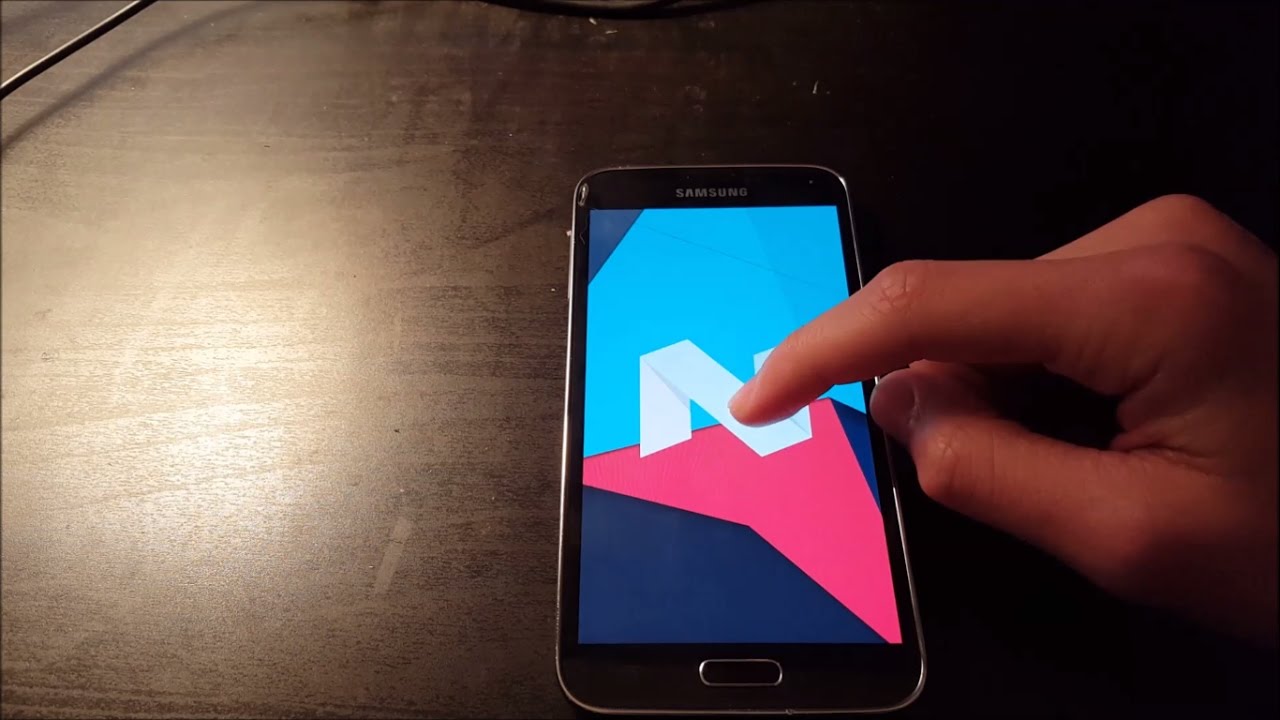 Samsung Galaxy S5 Running Android 7 1 1 Nougat Youtube