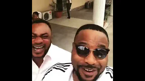 Odunlade adekola and bolanle ninolowo having nice time behind the scene