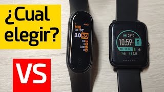 Xiaomi Mi band 4 vs Amazfit Bip - La comparativa en español - YouTube