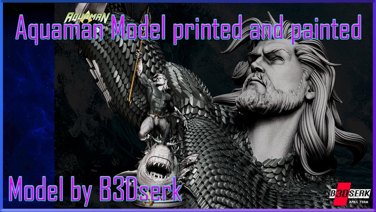 Aquamanaページ Aquaman with Shark - Roar3D Creative Designs FZ-LLC