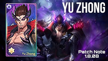 Yu Zhong Buff or Nerf? | Mobile Legends Patch Note 1.8.08