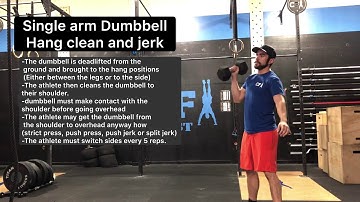 Single arm dumbbell hang clean and jerk