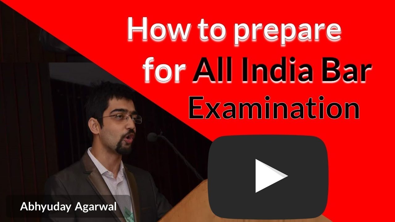 How to prepare for All India Bar Examination Abhyuday Agarwal YouTube