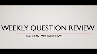 MFT National Exam -Weekly Question Review FB