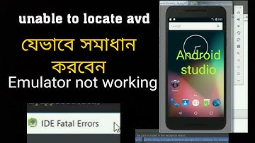 How to fix emulator error bd ||  Android studio avd  error bd,avd not working bd,project not run