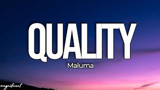 Maluma - Quality (Letra/Lyrics) Resimi