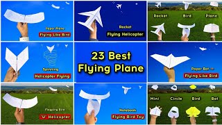 Best 2023 Flying Paper Airplane, Last Year 2023 Best Flaying Helicopter Plane, how to top 23 fly toy