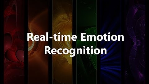 Real Time Emotion Recognition from Speech
