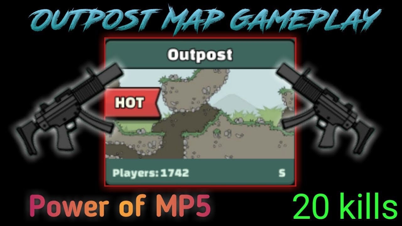 DA2 Mini Militia | Outpost Map Gameplay | 20 Kills⚡