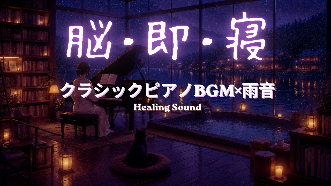 Classic Piano & Rain ASMR】Rainy Night Piano for Fast, Deep Sleep