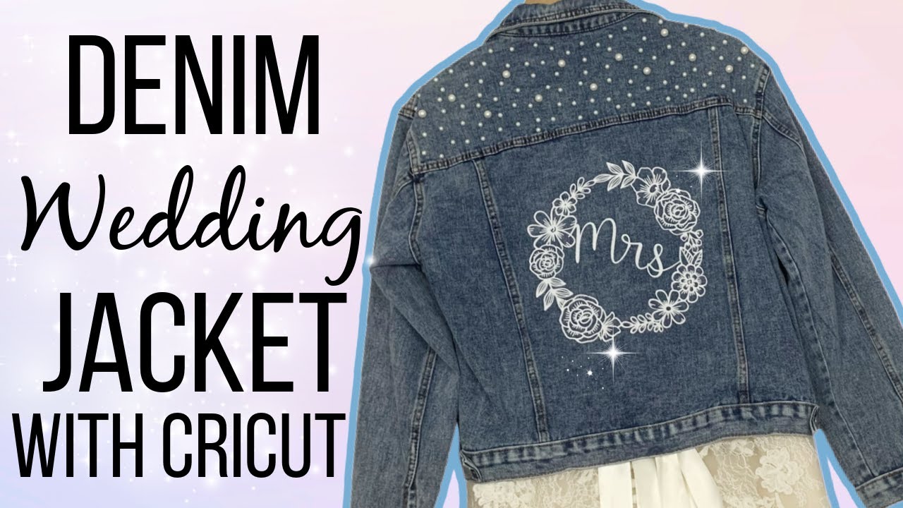 Custom Denim Jacket. Bride Denim Jacket Rhinestone Monogram 